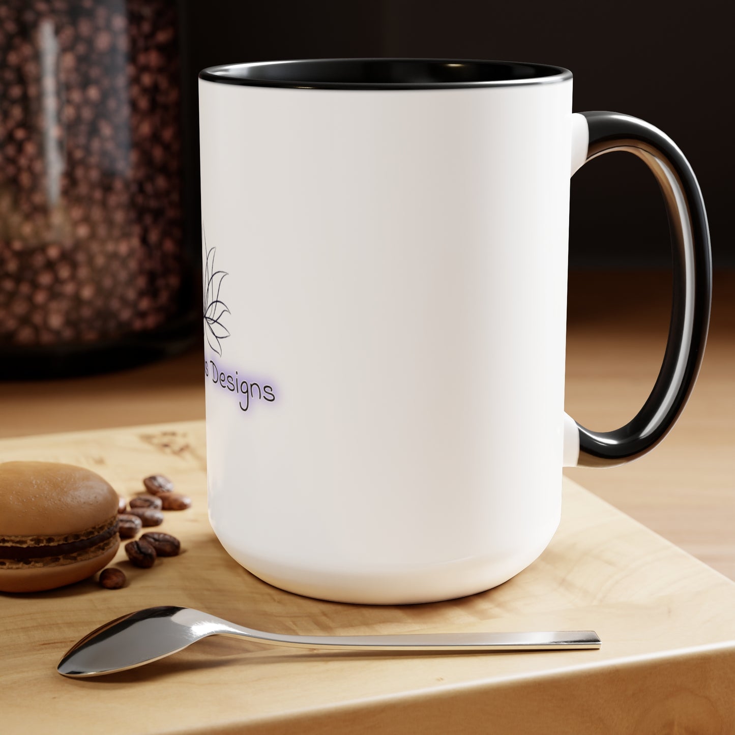 The Lotus Designs Two-Tone Coffee Mugs, 15oz