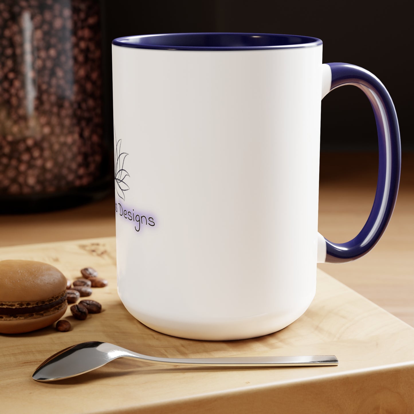 The Lotus Designs Two-Tone Coffee Mugs, 15oz