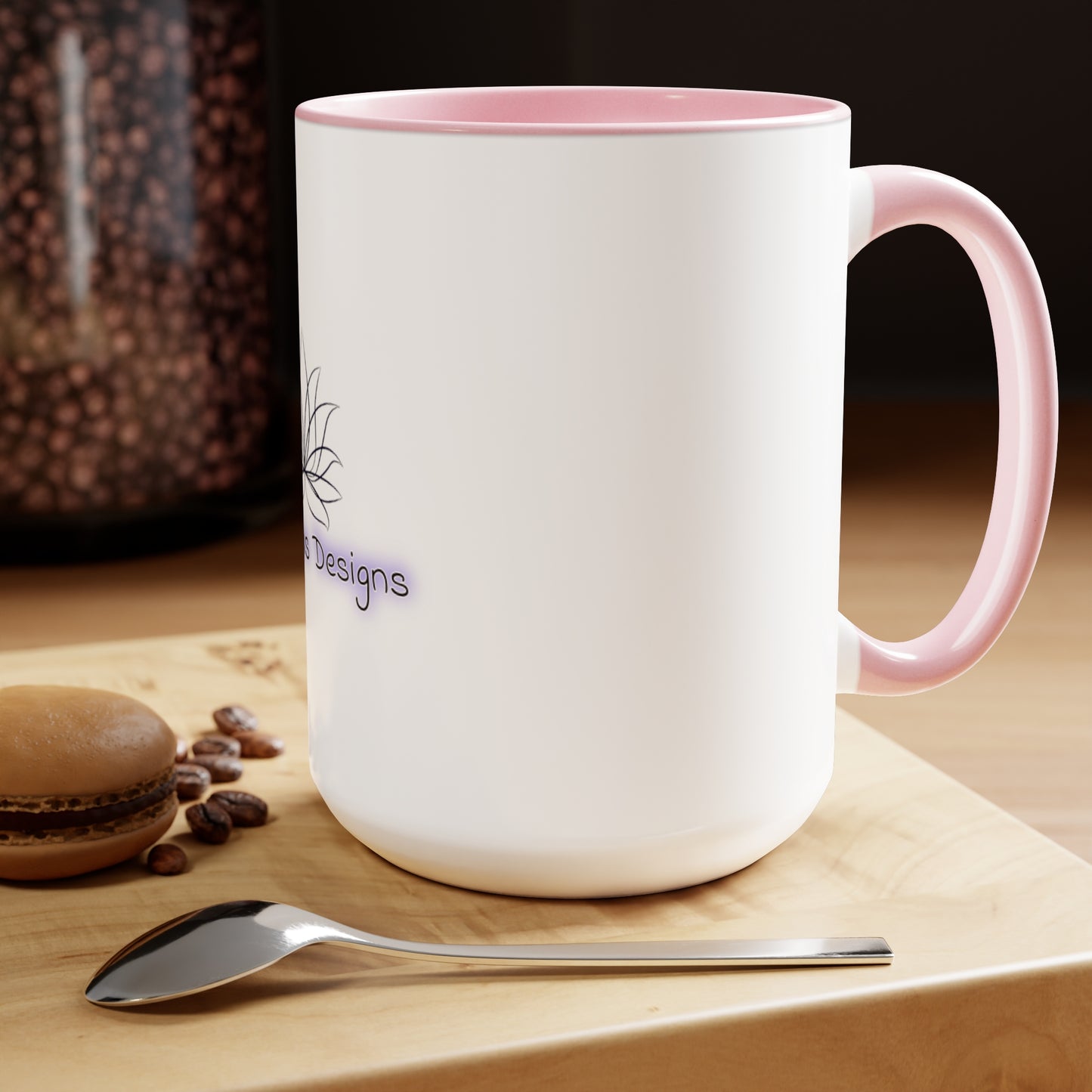 The Lotus Designs Two-Tone Coffee Mugs, 15oz