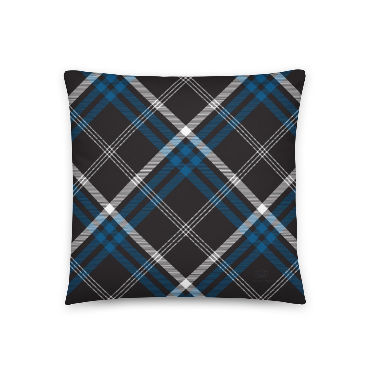 Blue Tartan Decorative Pillow