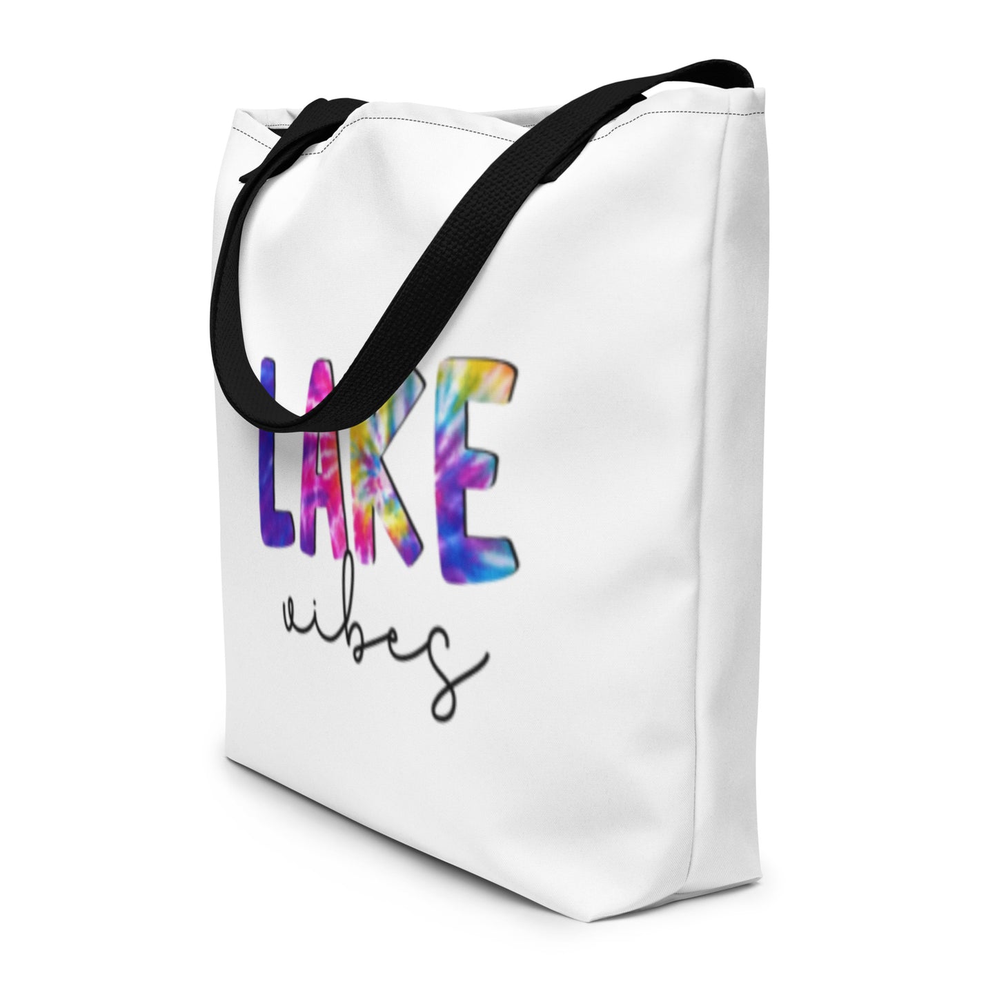 Lake Vibes All-Over Print Large Tote Bag