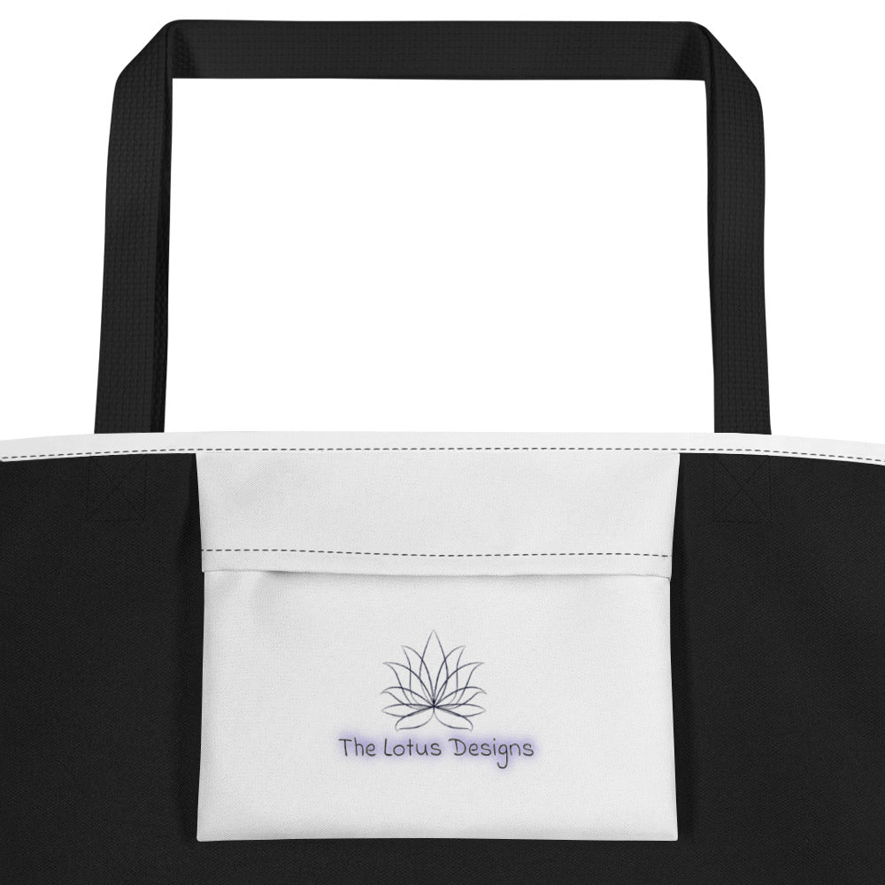 Lake Vibes All-Over Print Large Tote Bag