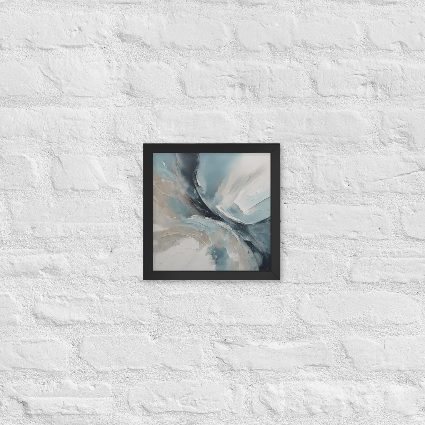 Cool-Neutral Abstract Framed poster