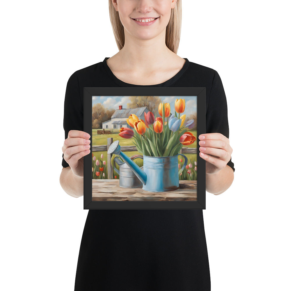 Spring On The Farm Framed poster