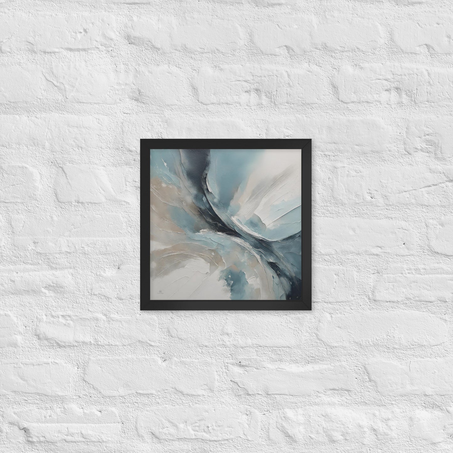 Cool-Neutral Abstract Framed poster