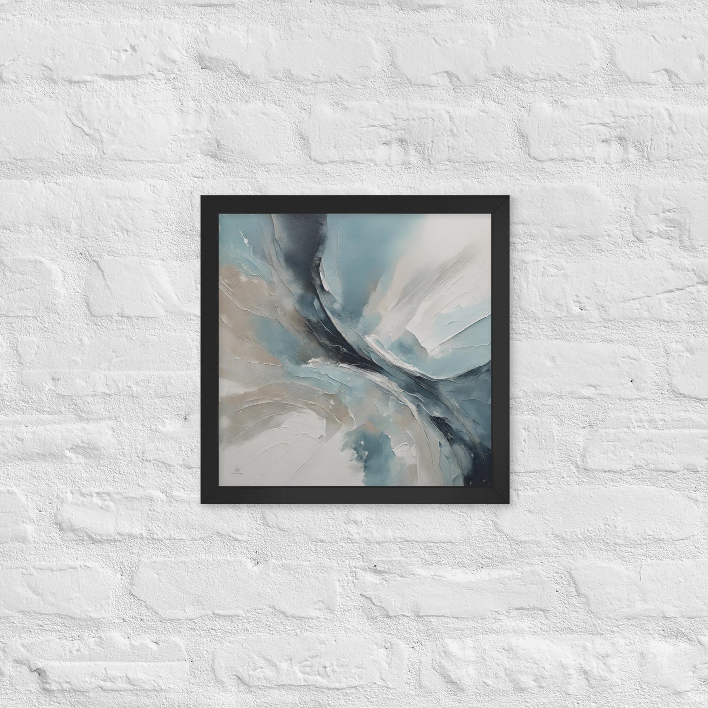 Cool-Neutral Abstract Framed poster