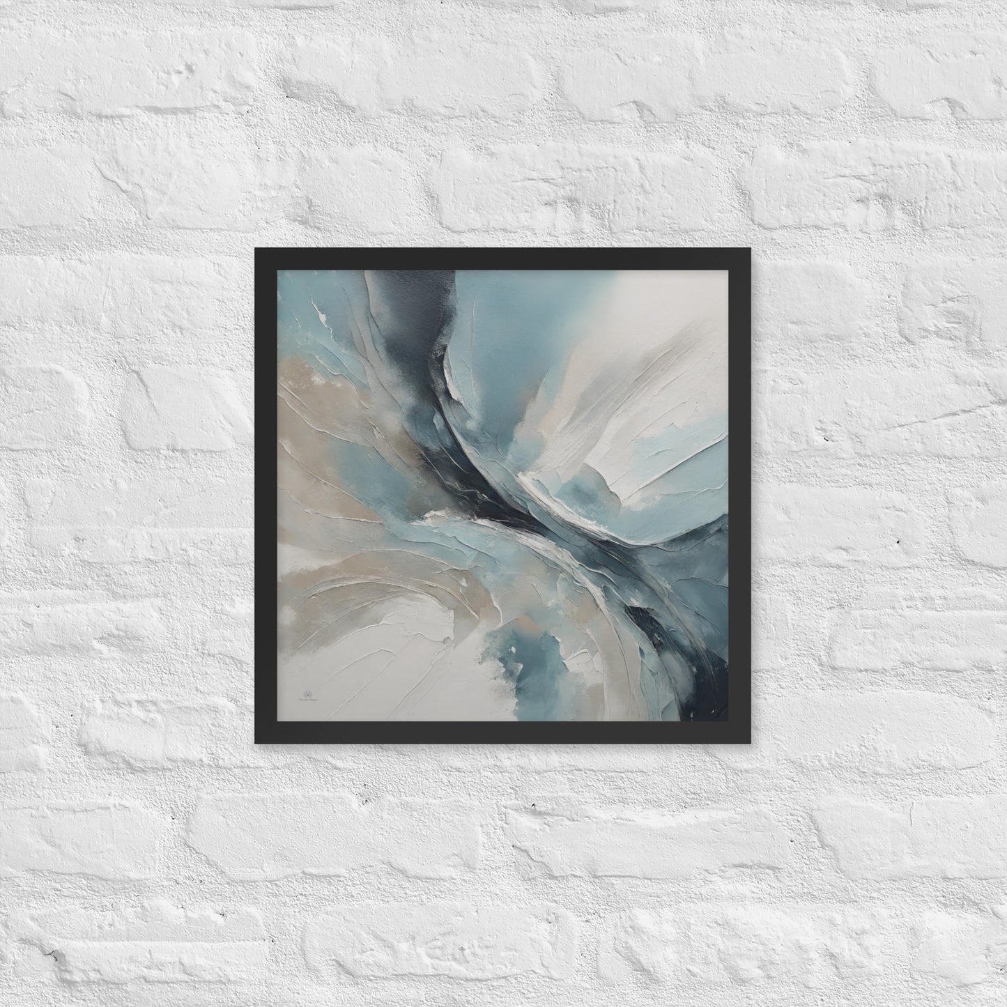 Cool-Neutral Abstract Framed poster