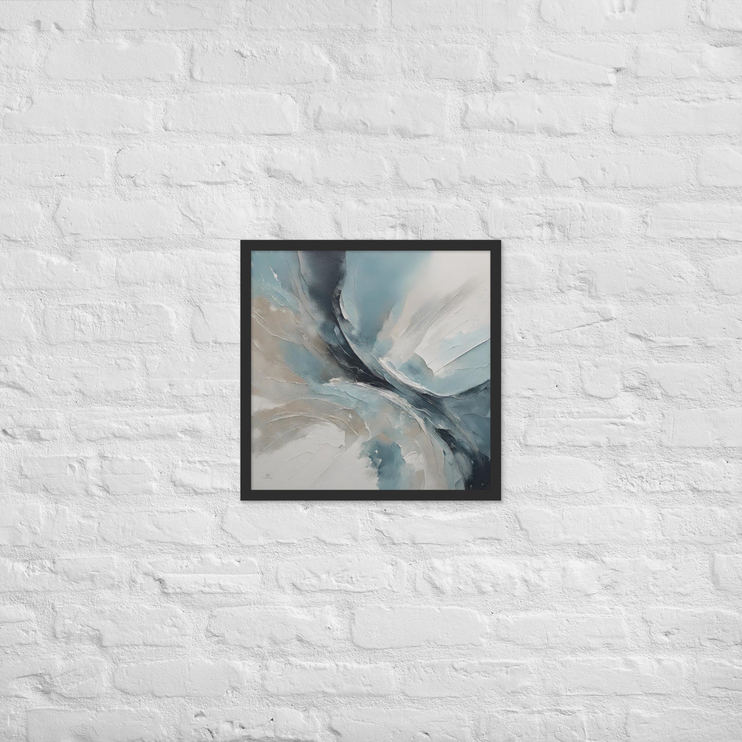 Cool-Neutral Abstract Framed poster