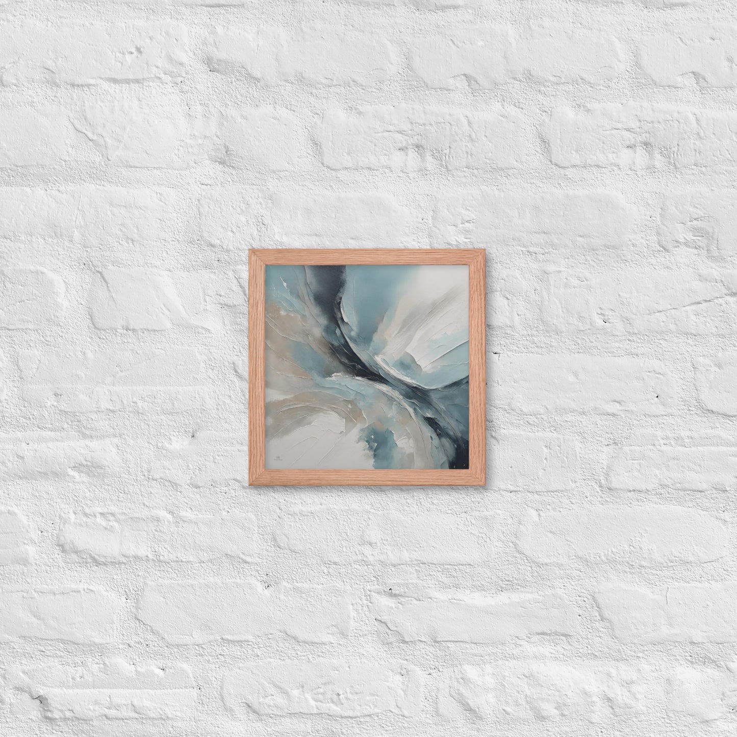 Cool-Neutral Abstract Framed poster