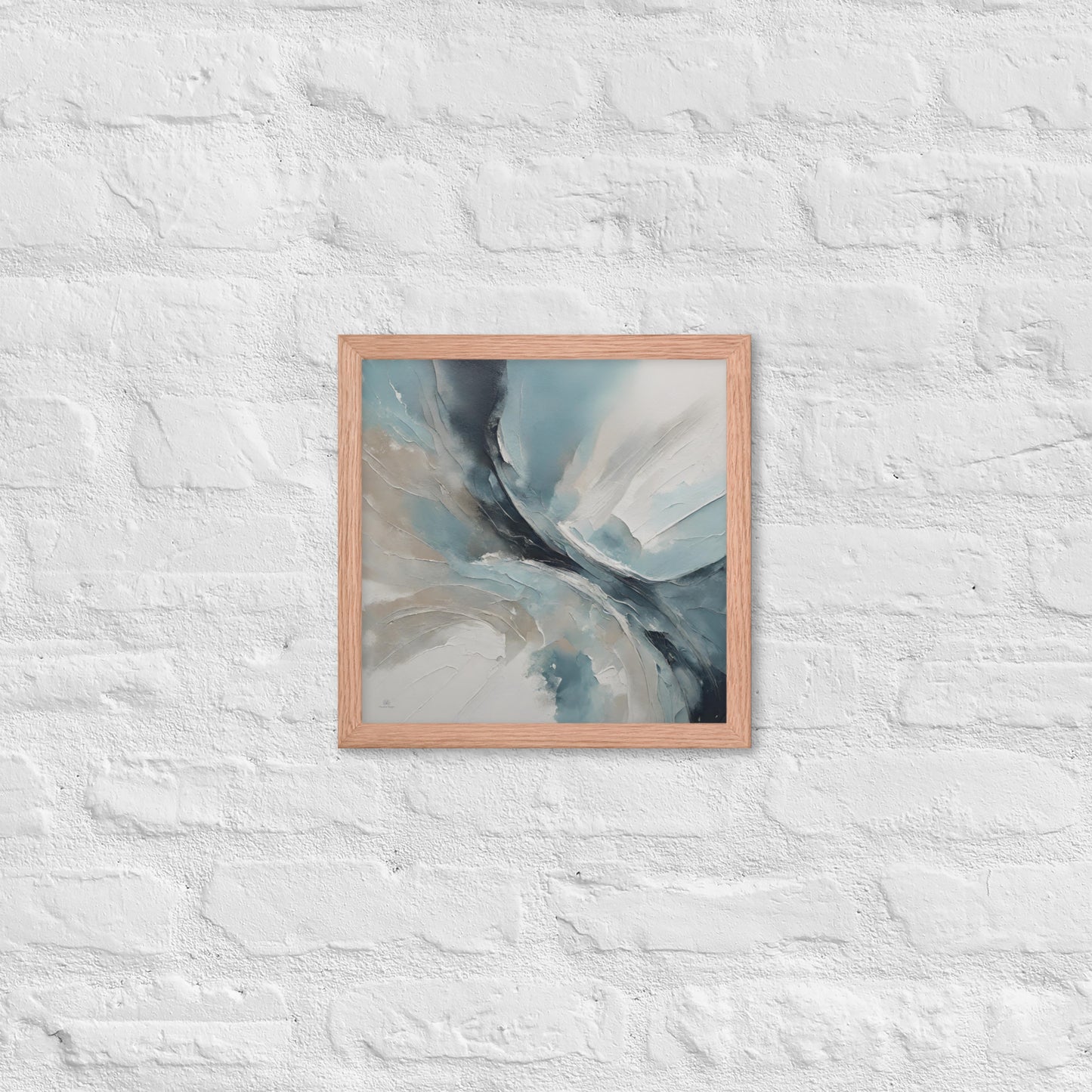 Cool-Neutral Abstract Framed poster