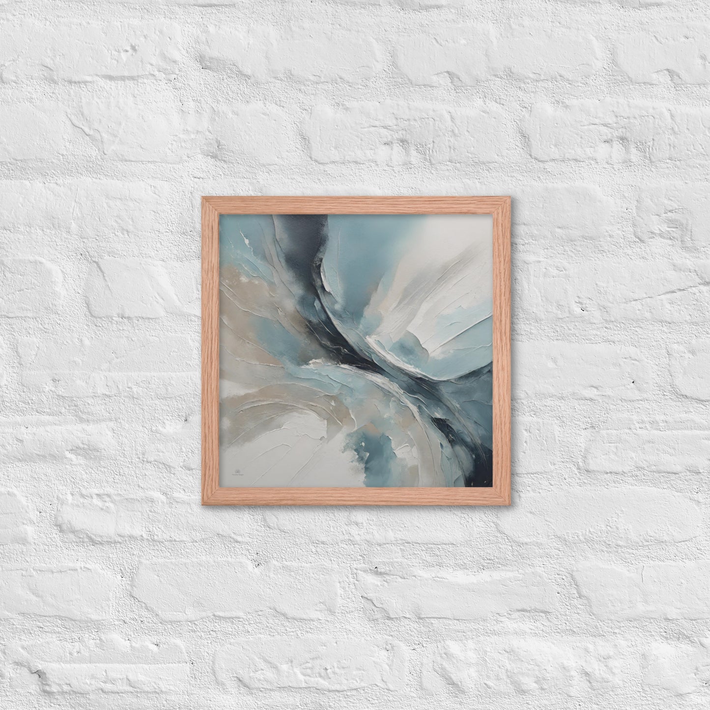 Cool-Neutral Abstract Framed poster