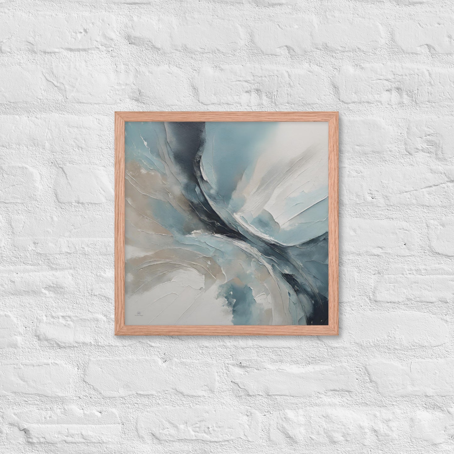 Cool-Neutral Abstract Framed poster