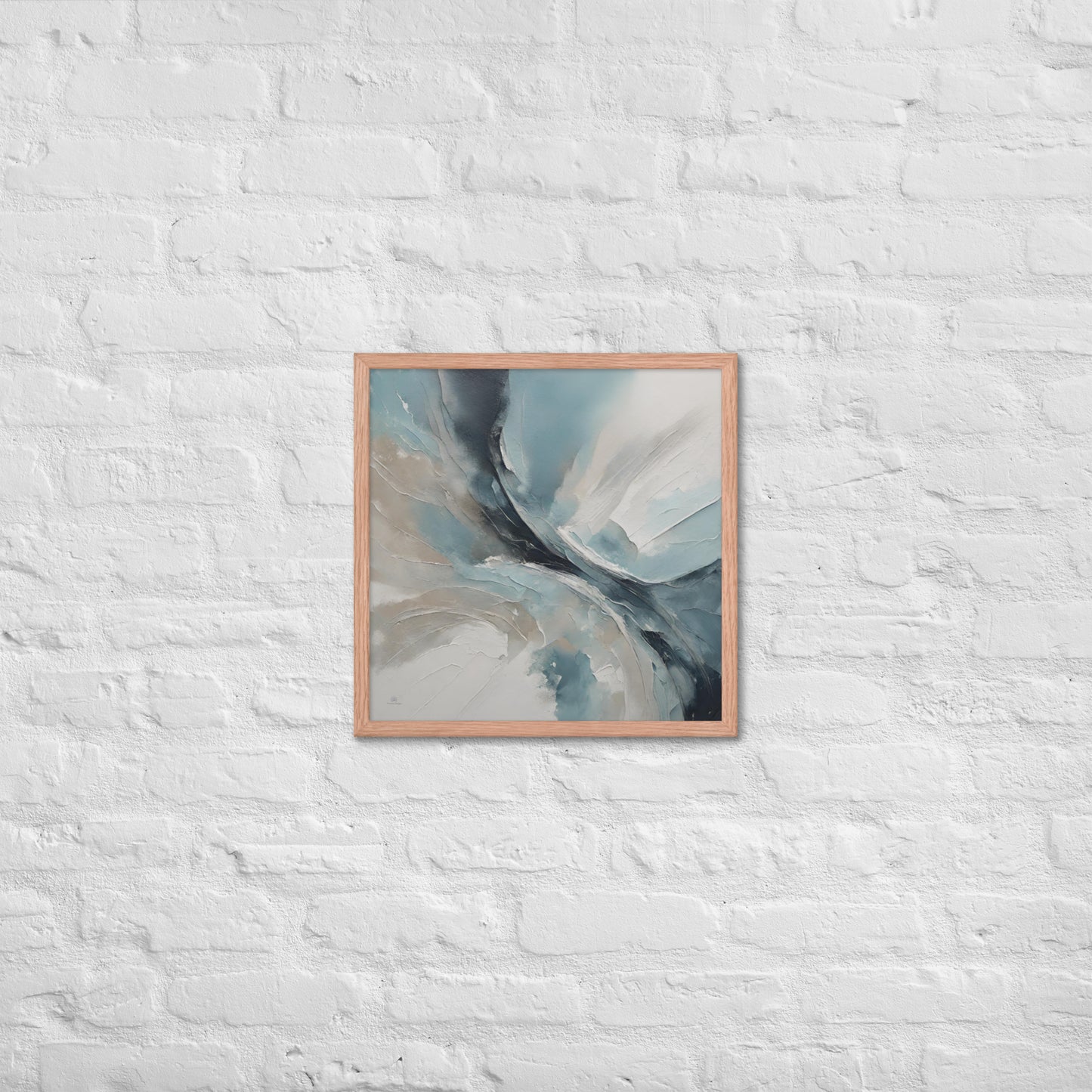 Cool-Neutral Abstract Framed poster