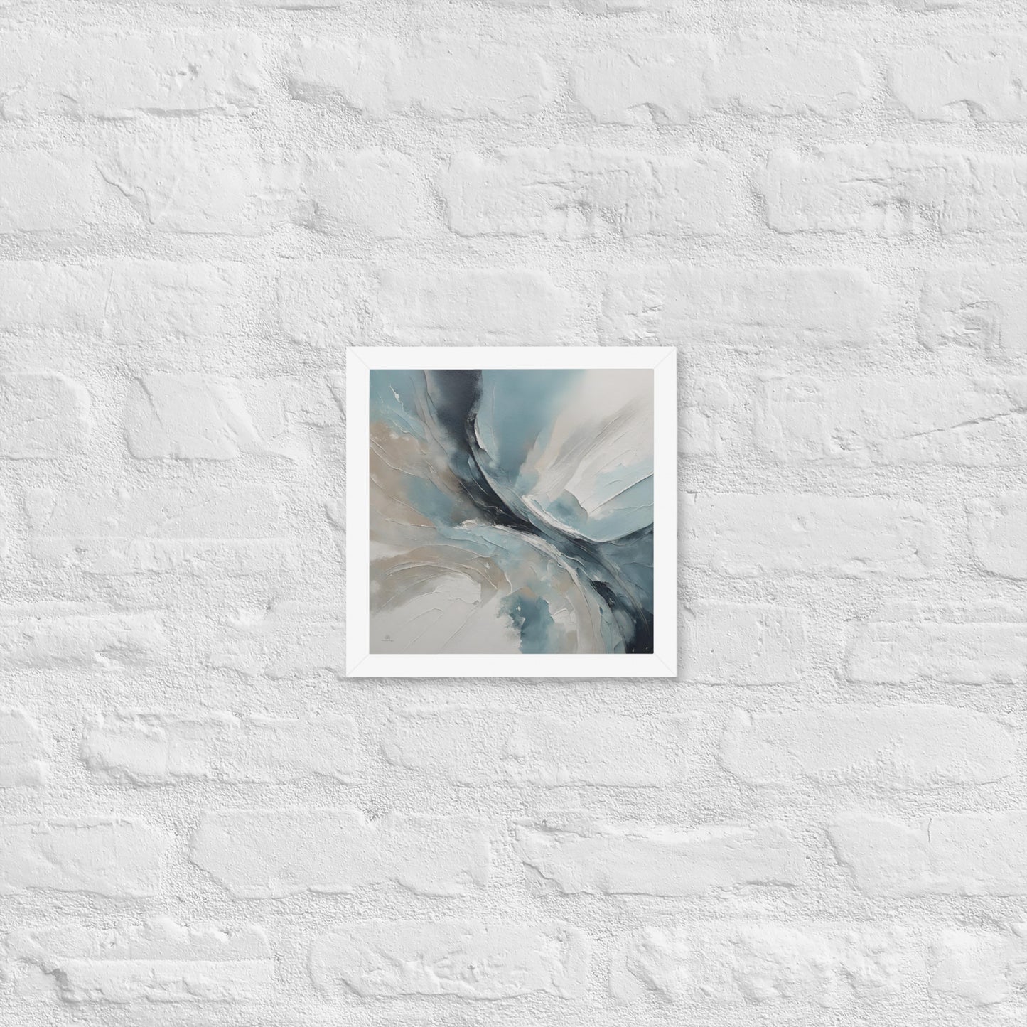 Cool-Neutral Abstract Framed poster