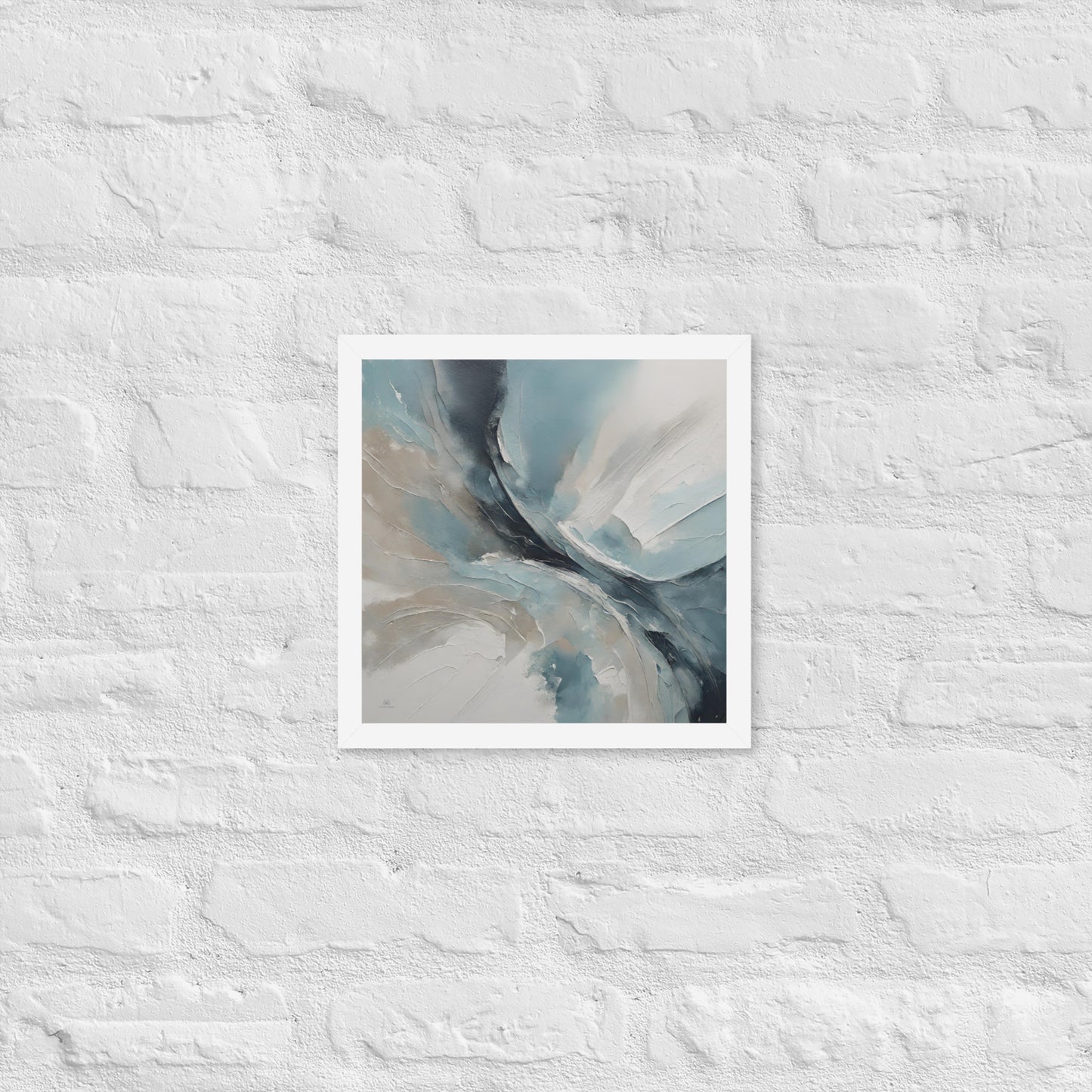 Cool-Neutral Abstract Framed poster