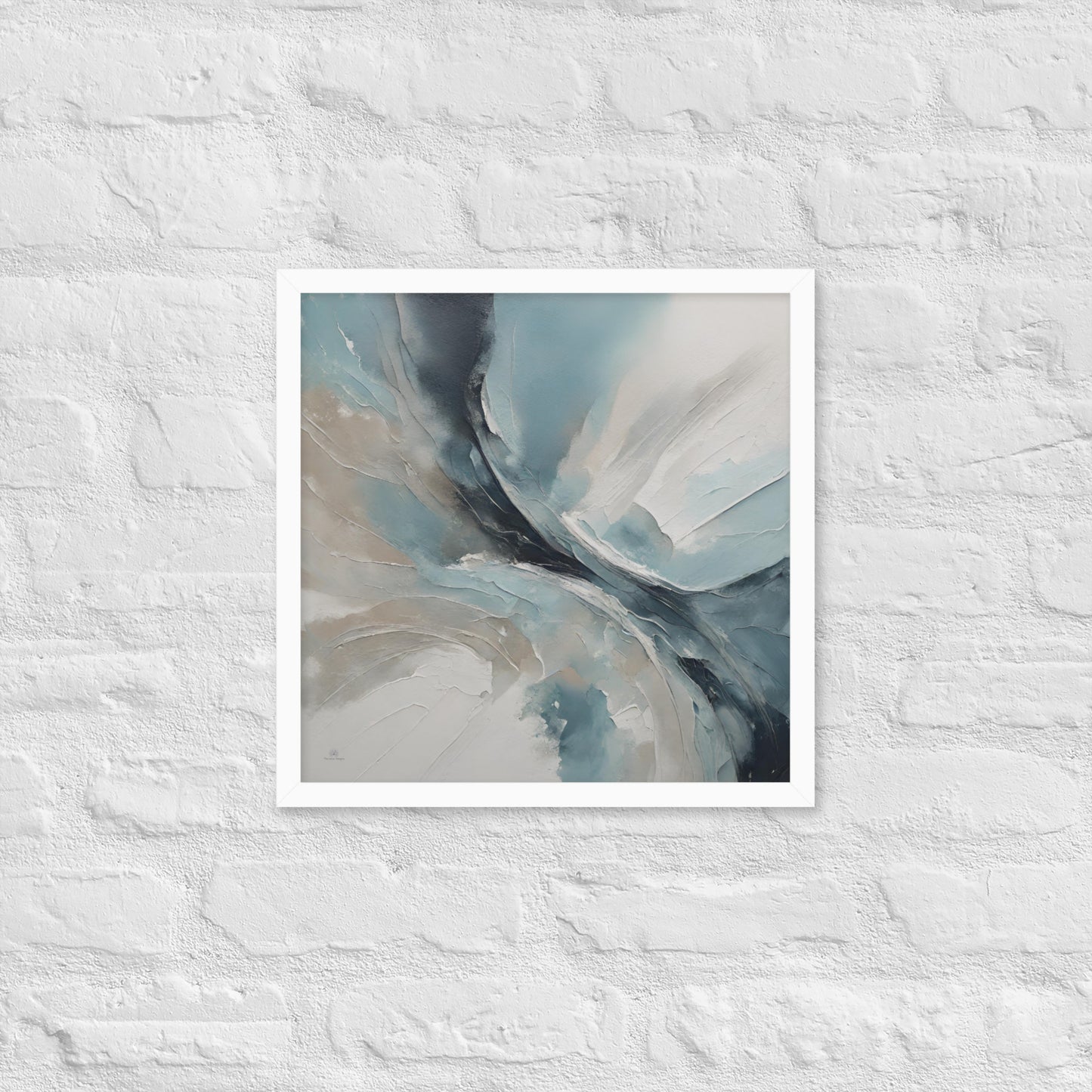 Cool-Neutral Abstract Framed poster