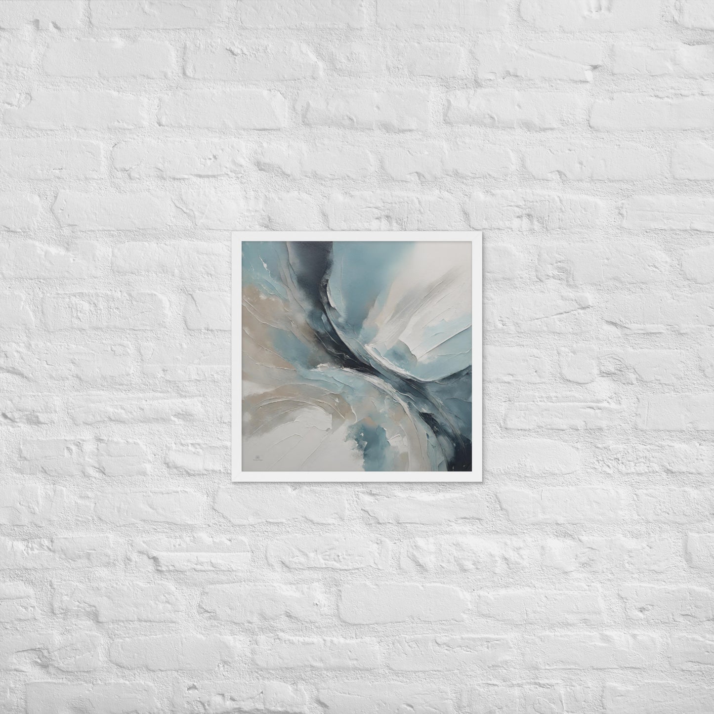 Cool-Neutral Abstract Framed poster