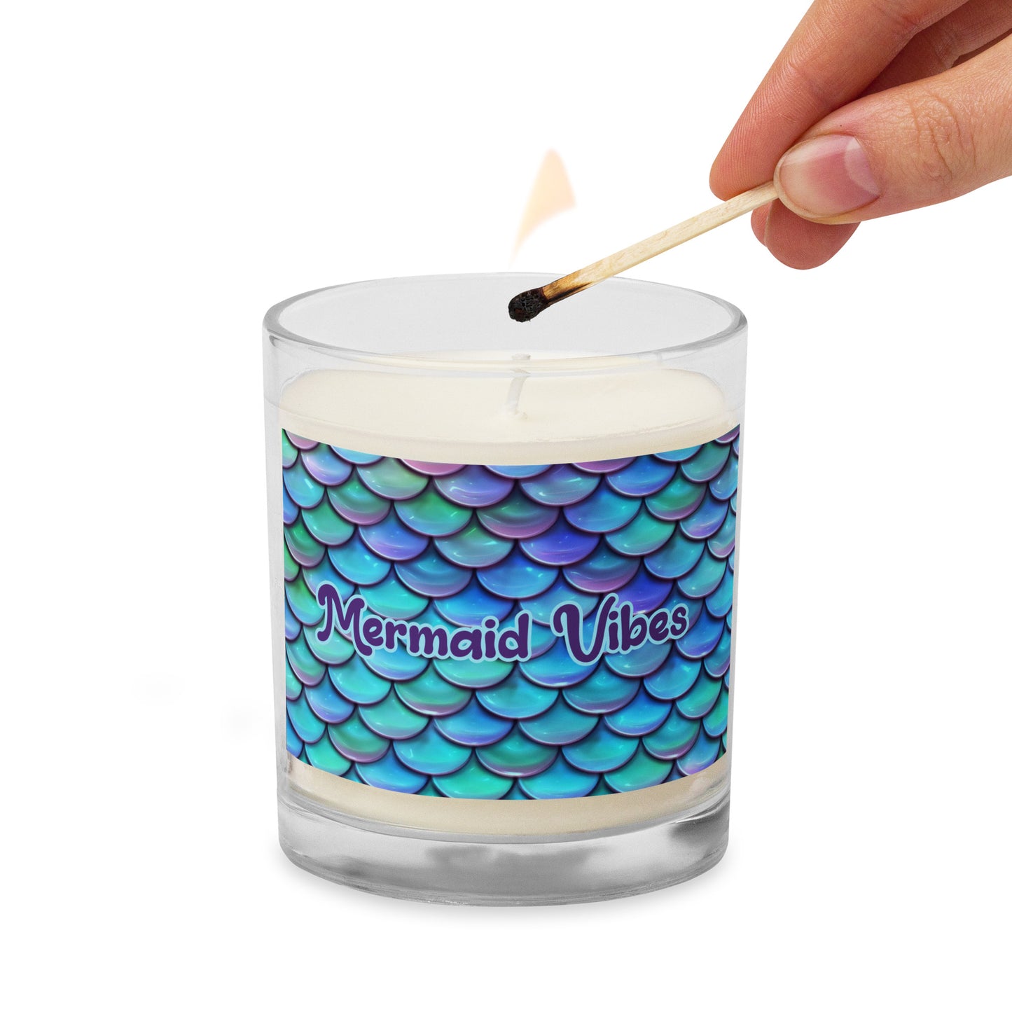 Mermaid Vibes Glass jar soy wax candle