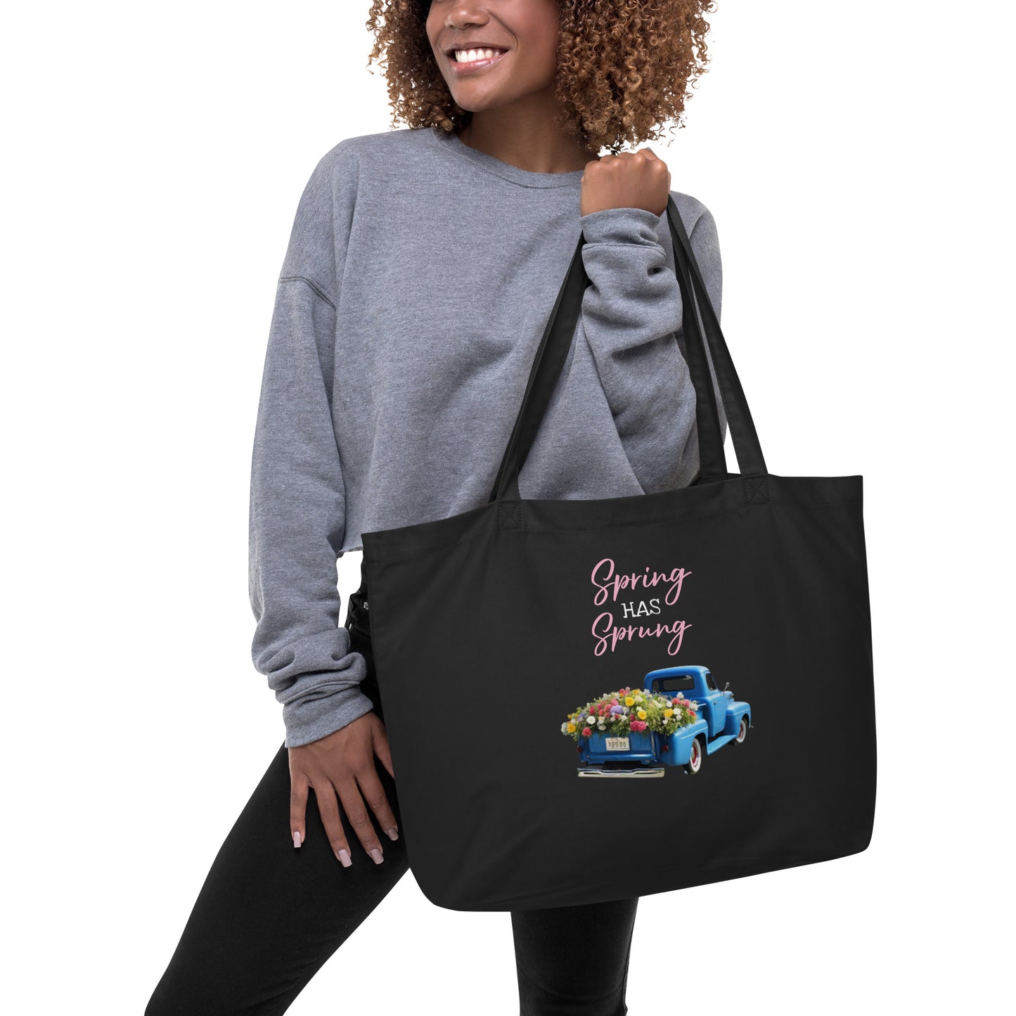 Spring Has Sprung Large organic tote bag