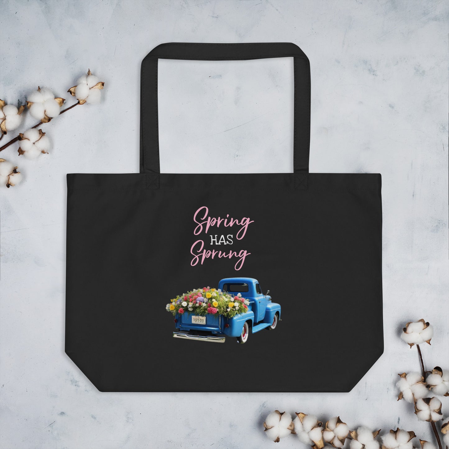 Spring Has Sprung Large organic tote bag