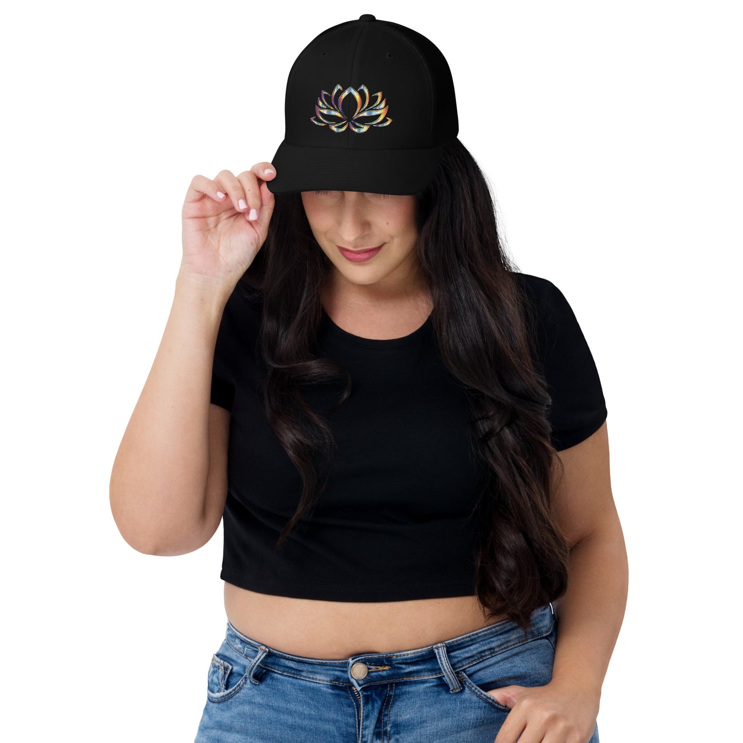 Rainbow Lotus Trucker Cap