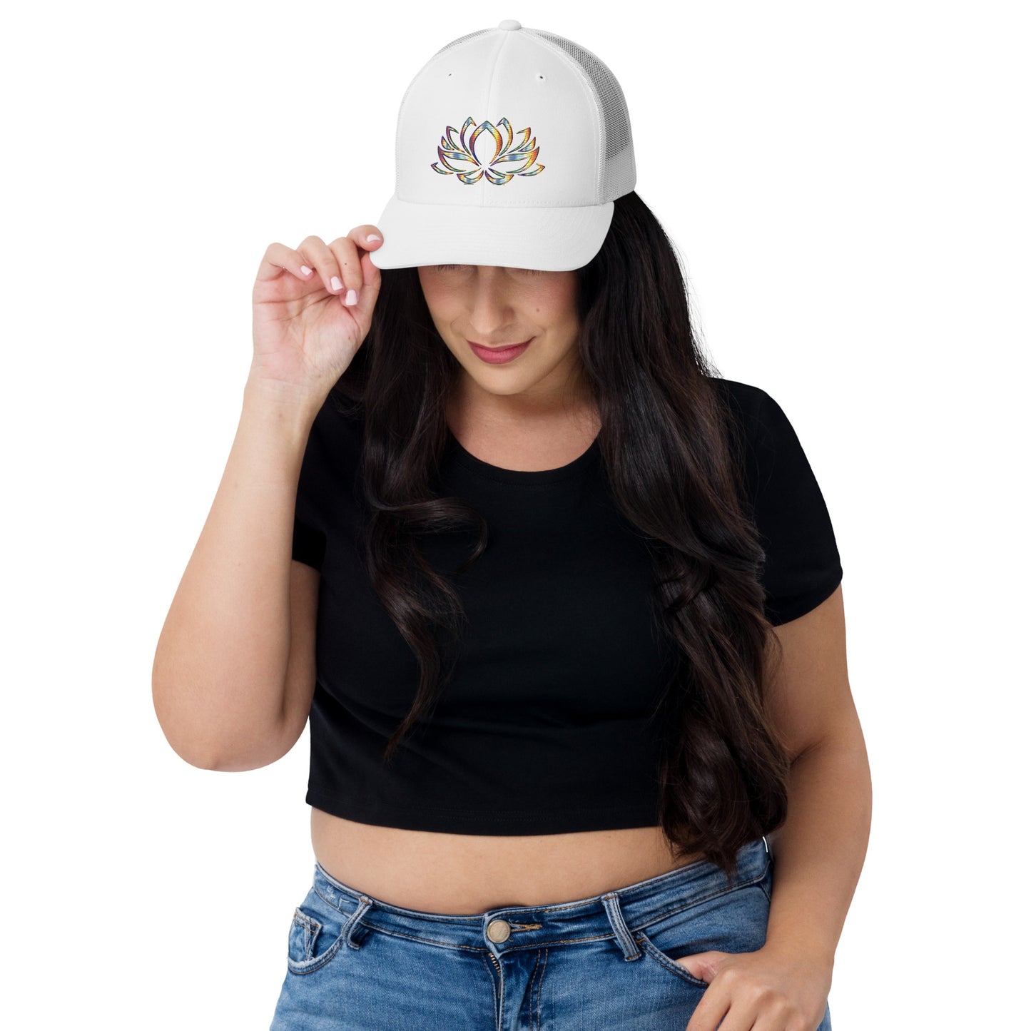 Rainbow Lotus Trucker Cap