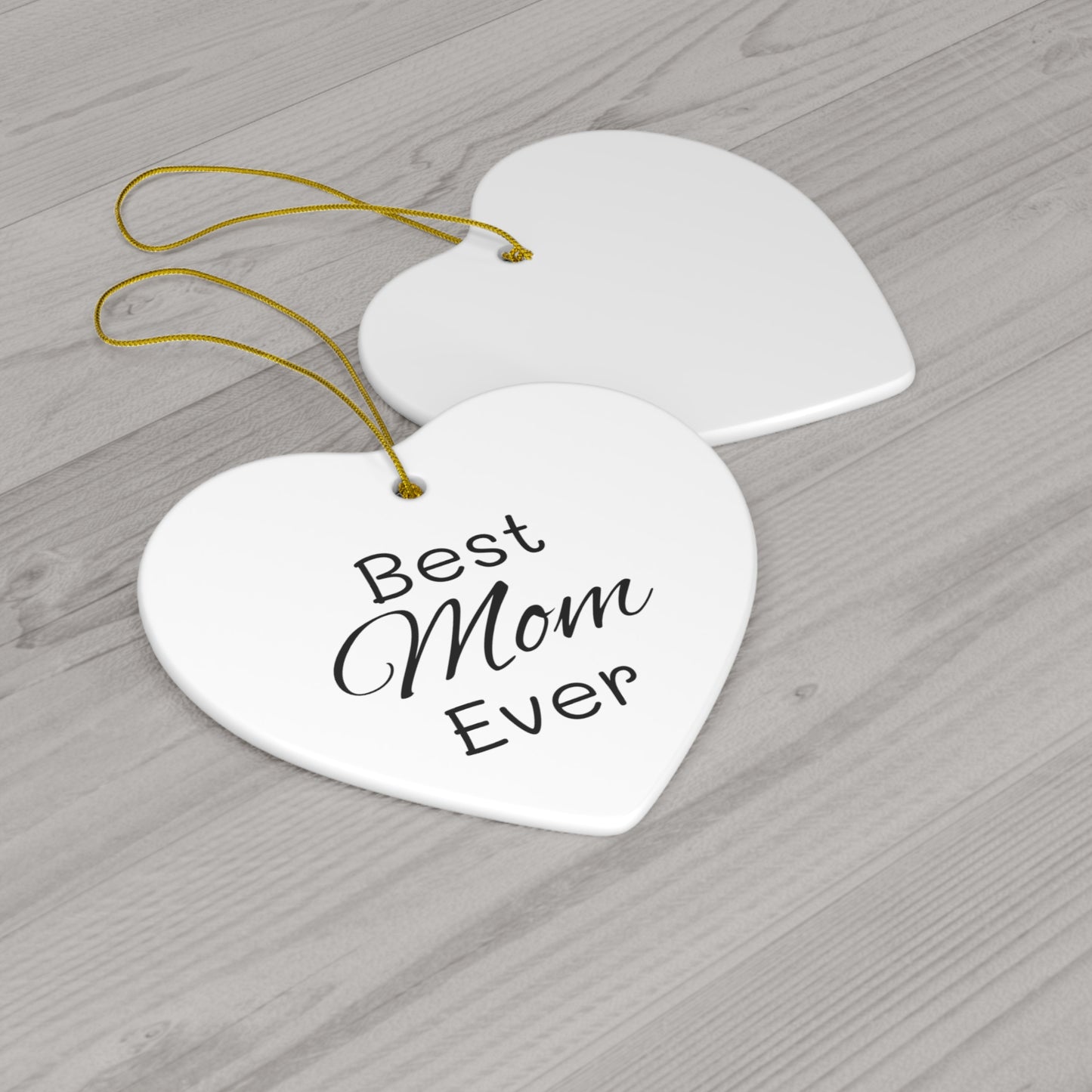 Best Mom Ceramic Ornament, 4 Shapes