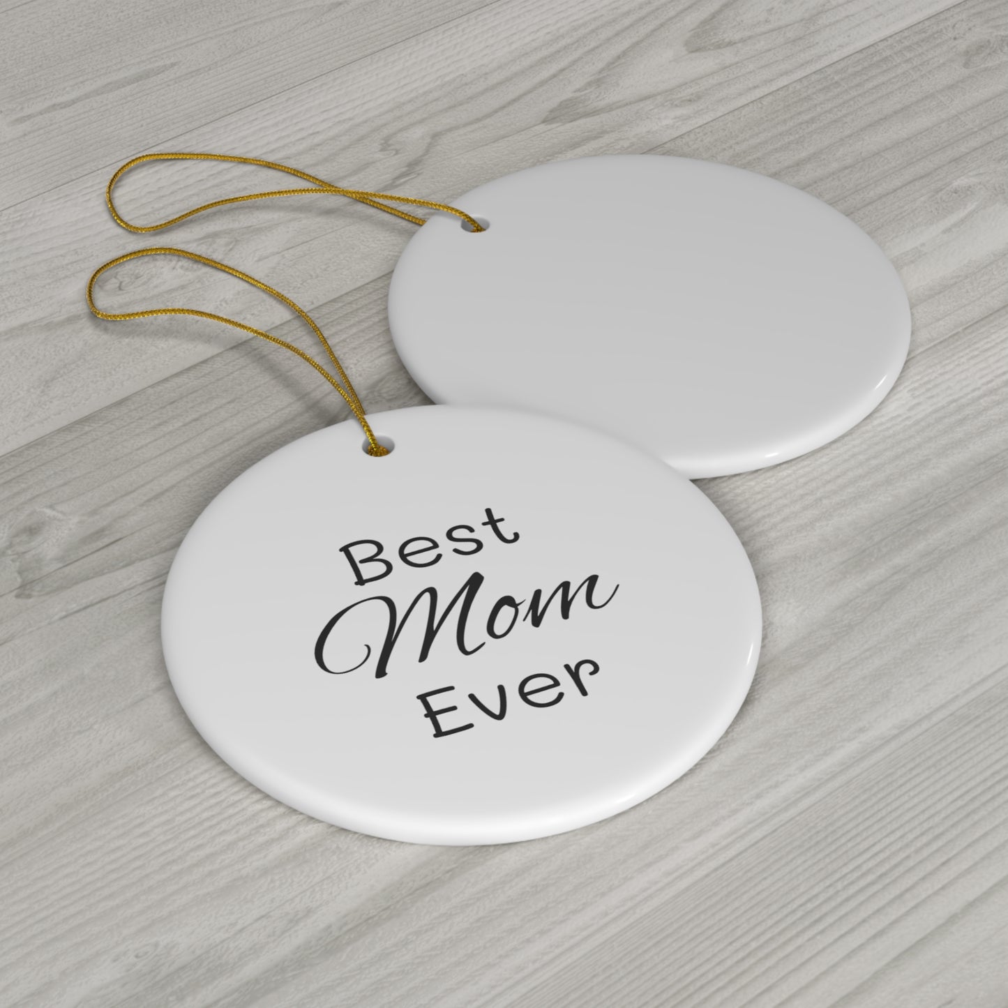 Best Mom Ceramic Ornament, 4 Shapes