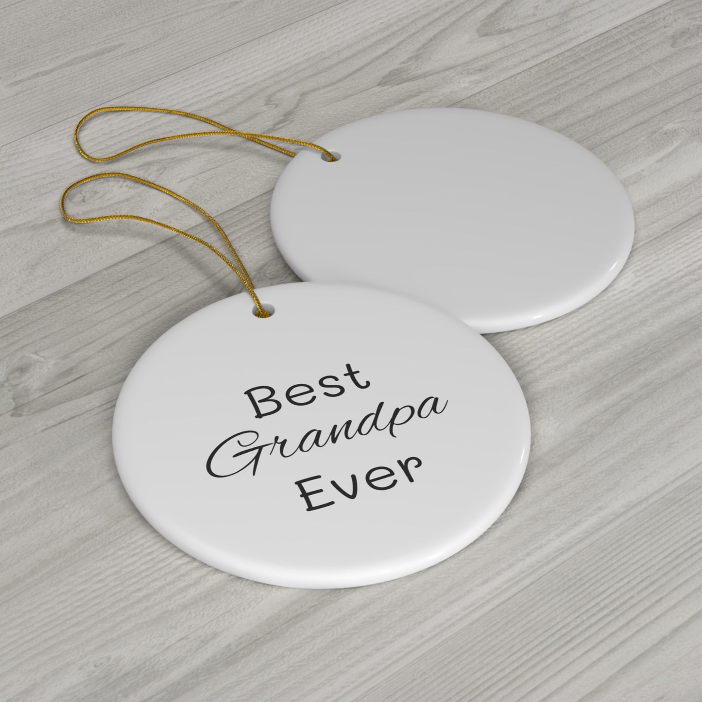 Best Grandpa Ceramic Ornament, 4 Shapes