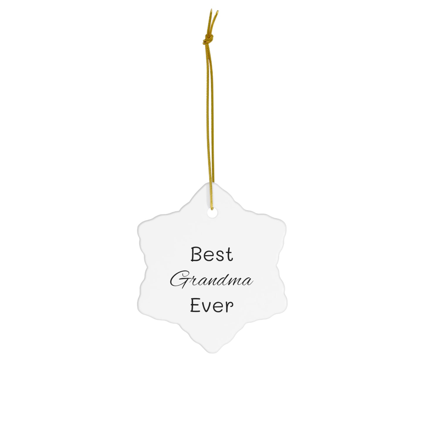 Best Grandma Ceramic Ornament, 4 Shapes