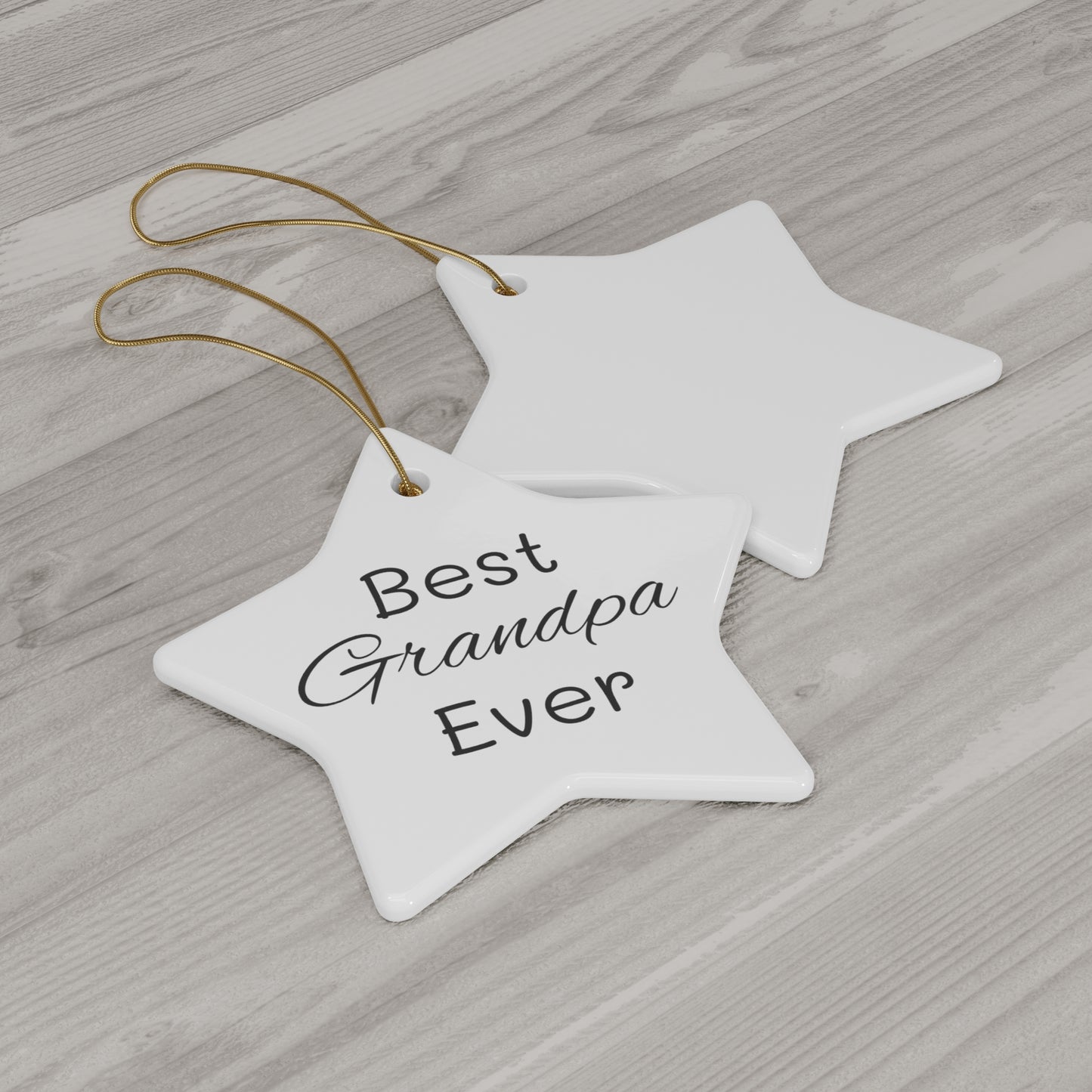 Best Grandpa Ceramic Ornament, 4 Shapes