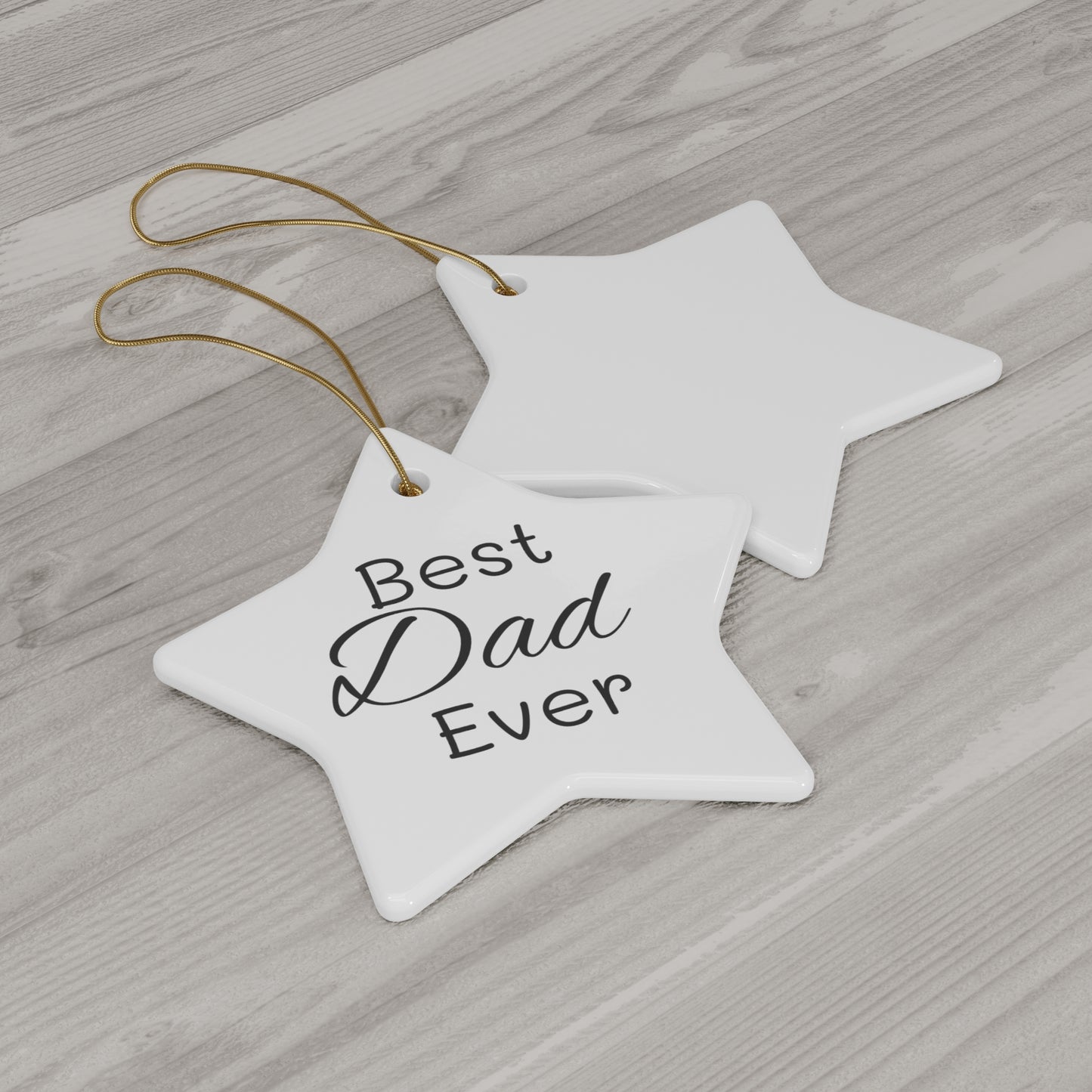 Best Dad Ceramic Ornament, 4 Shapes