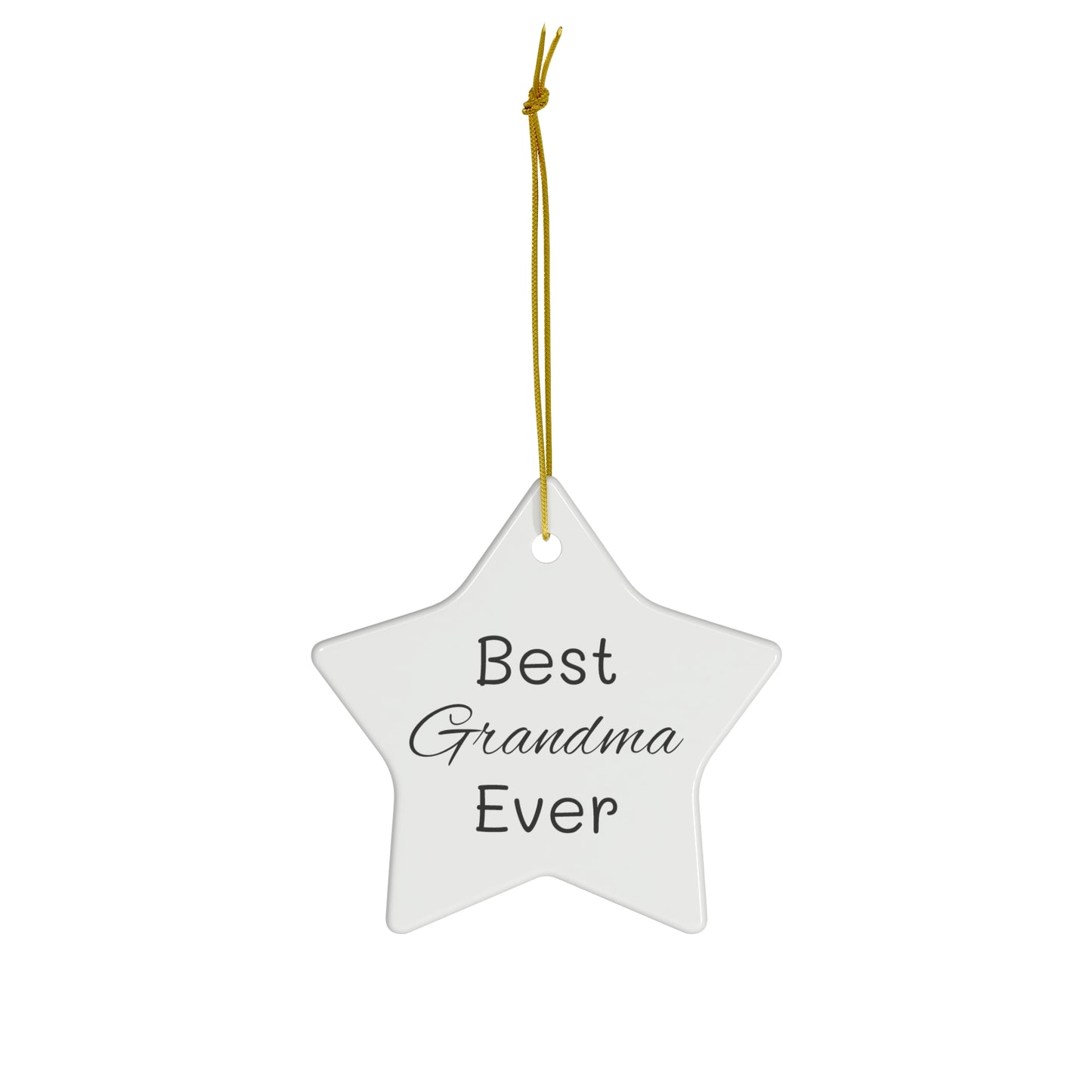 Best Grandma Ceramic Ornament, 4 Shapes