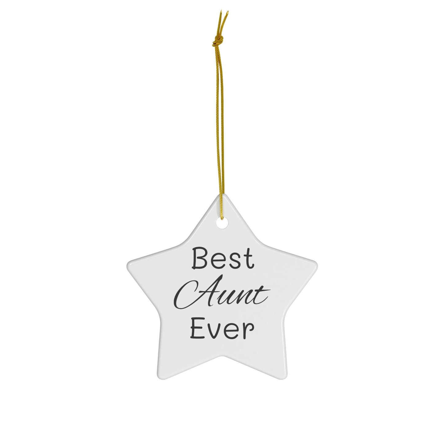 Best Aunt Ceramic Ornament, 4 Shapes