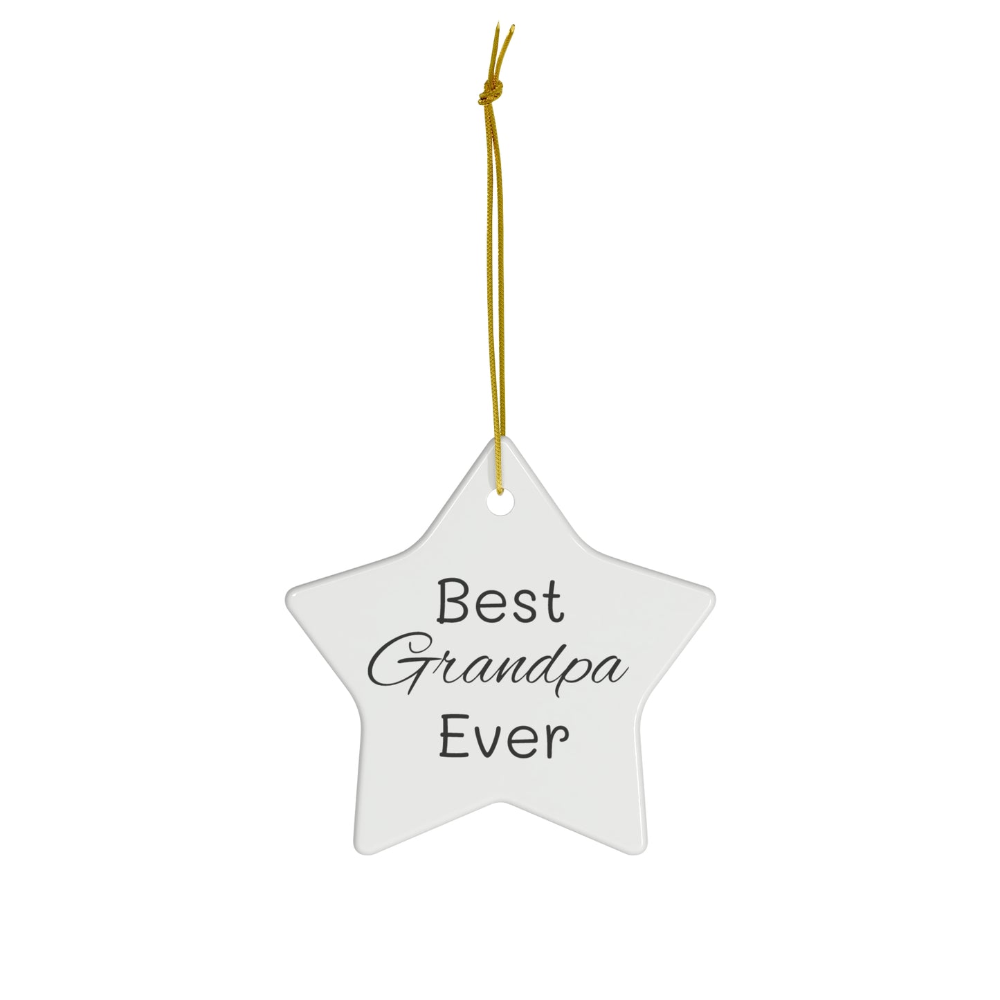 Best Grandpa Ceramic Ornament, 4 Shapes