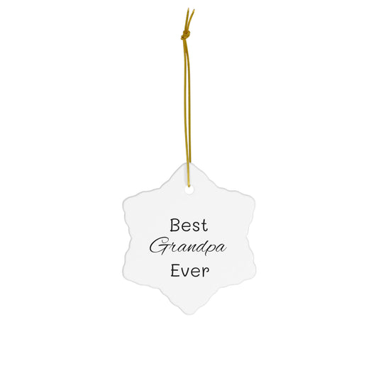 Best Grandpa Ceramic Ornament, 4 Shapes