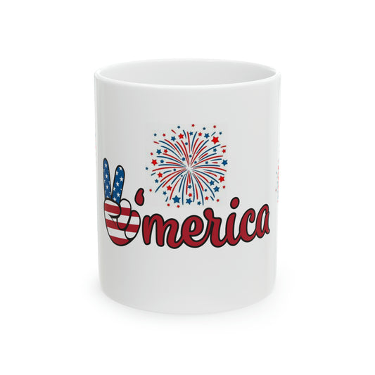 America Ceramic Mug, 11oz