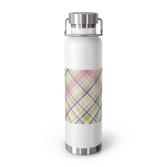 Pretty Plaid Copper Vacuum Insulated Bottle, 22oz