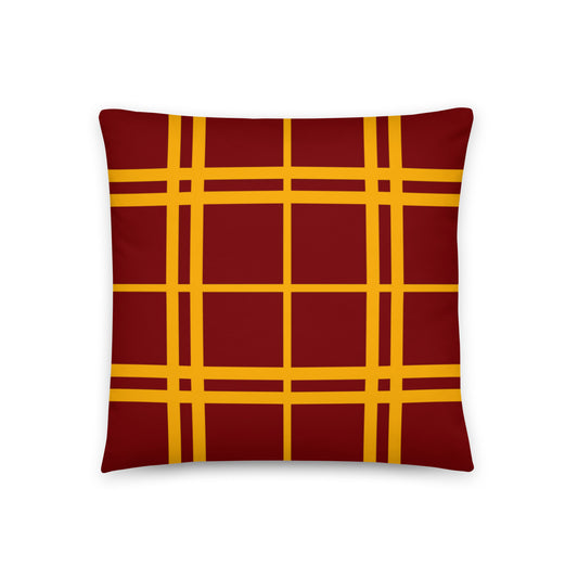 Red Tartan Decorative Pillow