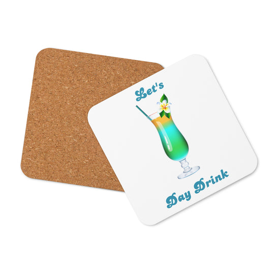 Let's Day Drink Cork-back coaster