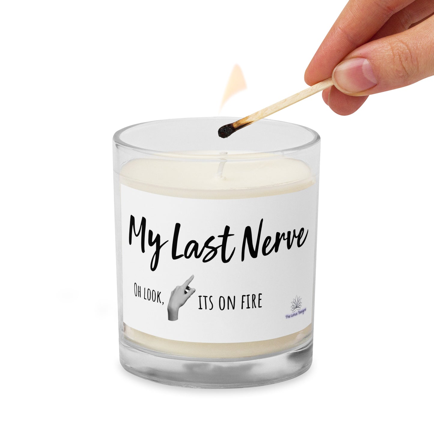 Last Nerve Glass jar soy wax candle