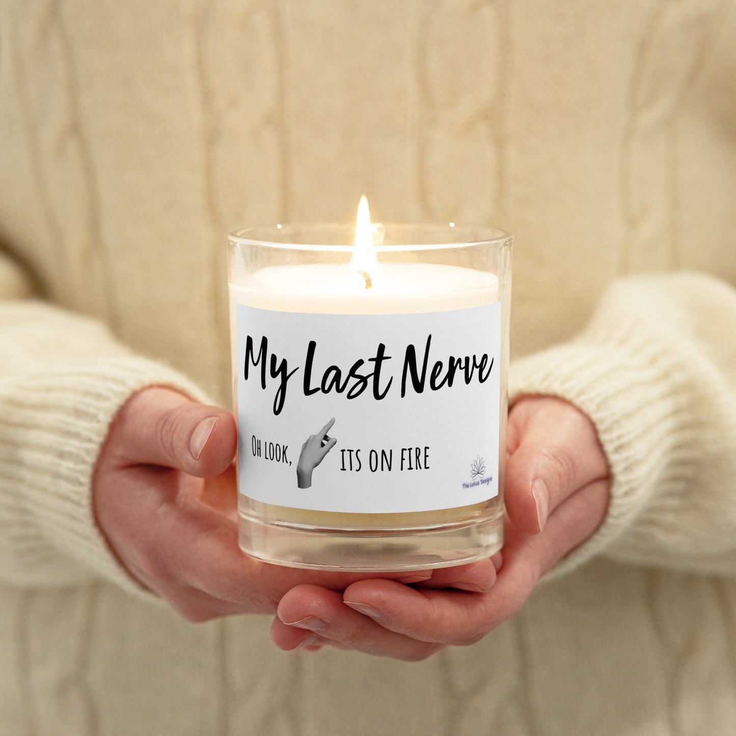 Last Nerve Glass jar soy wax candle