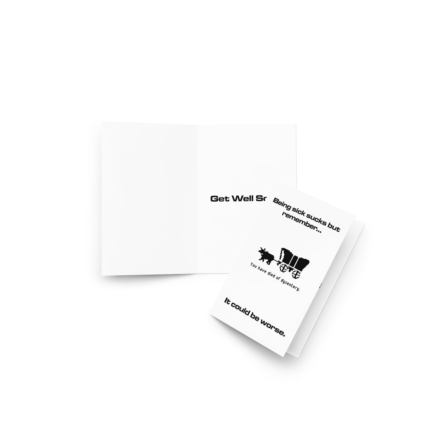 Oregon Trail Get Well Soon Greeting card