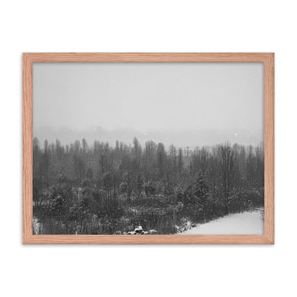 Snowy Path Framed photo paper poster