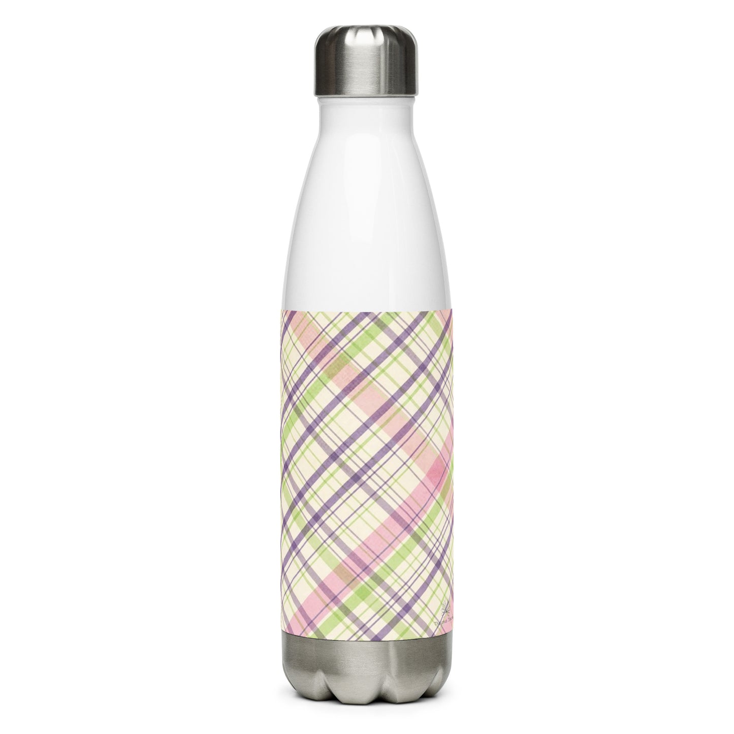 Pretty Plaid Stainless steel water bottle