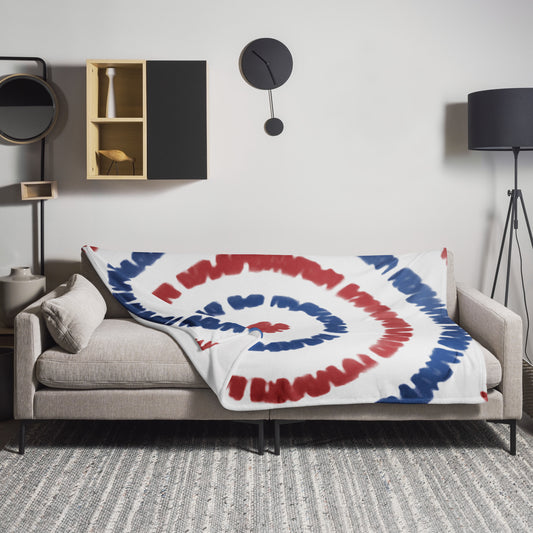 Red, White and Blue Bullseye Throw Blanket